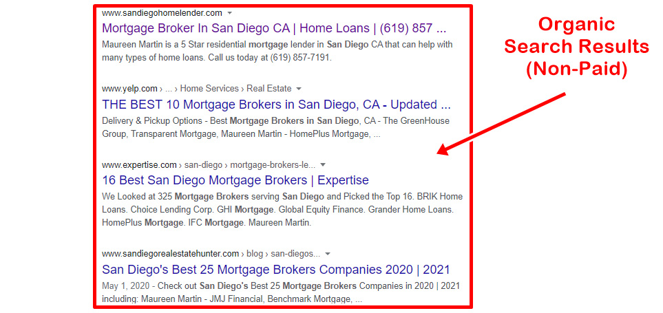 Organic Search Result
